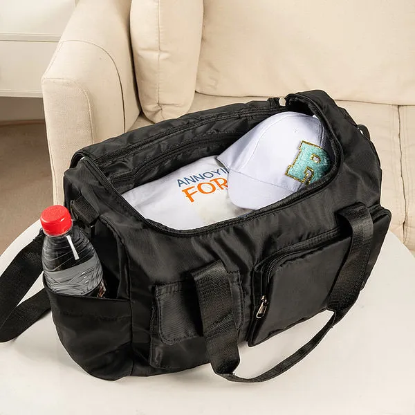 Personalised Multi-compartment Waterproof Weekend Bag with Shoulder Strap and Name Birthday Back to School Gift for Women