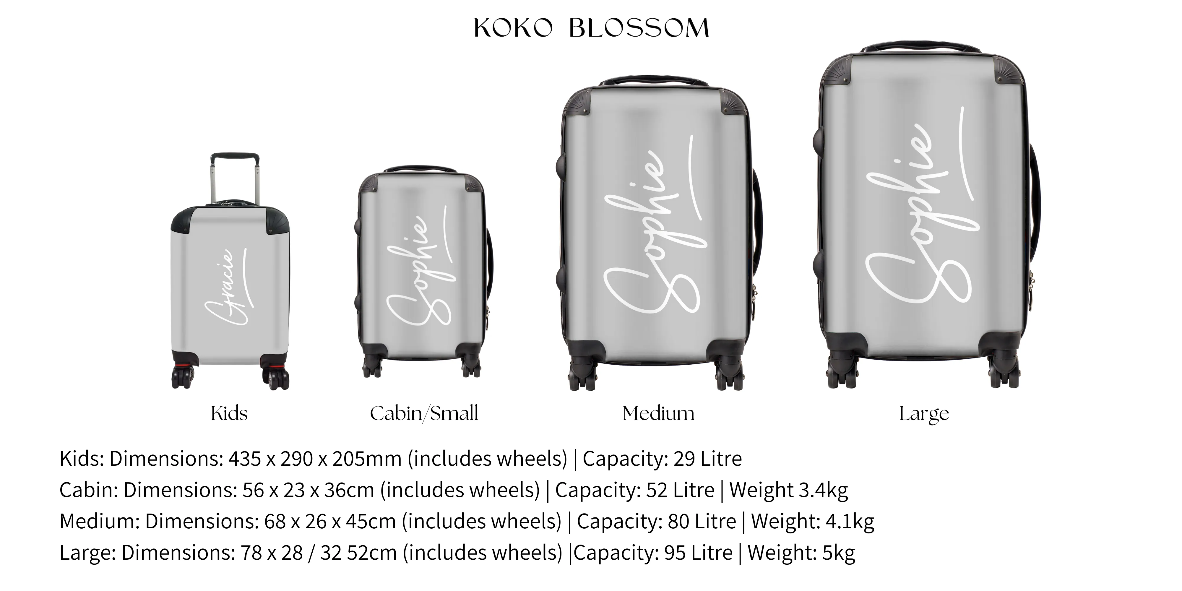 Personalised Suitcase | Checked in Sage