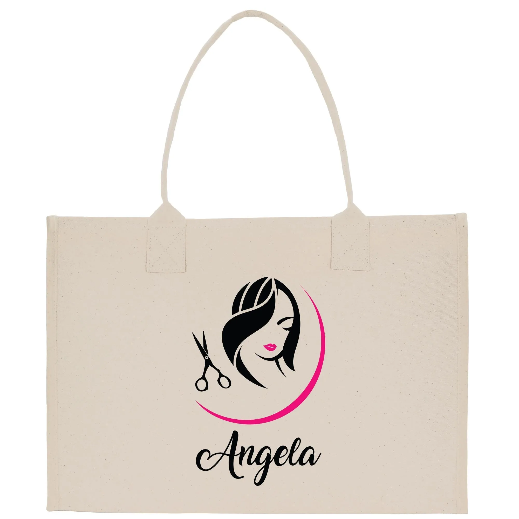 Personalized Hair Stylist Custom Cotton Canvas Tote Bag Hairdresser Gift Bag Beauty Salon Bag Stylist Supply Bag Barber Gift (HRST1015)