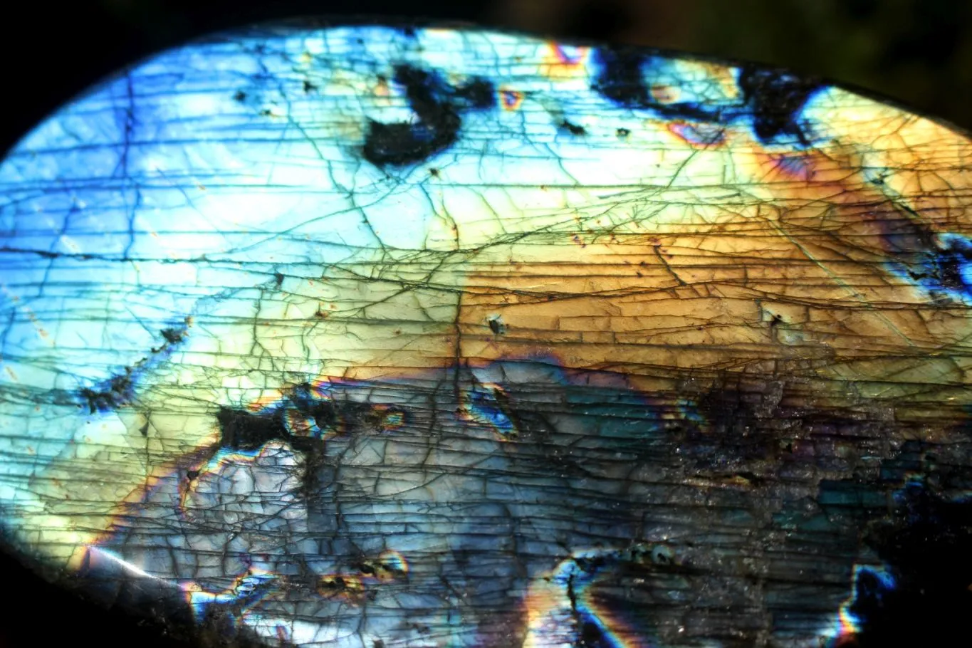 Polished Beautiful Rainbow Labradorite Standing Free Form With Intense Full Face Flash x 1 From Tulear, Madagascar
