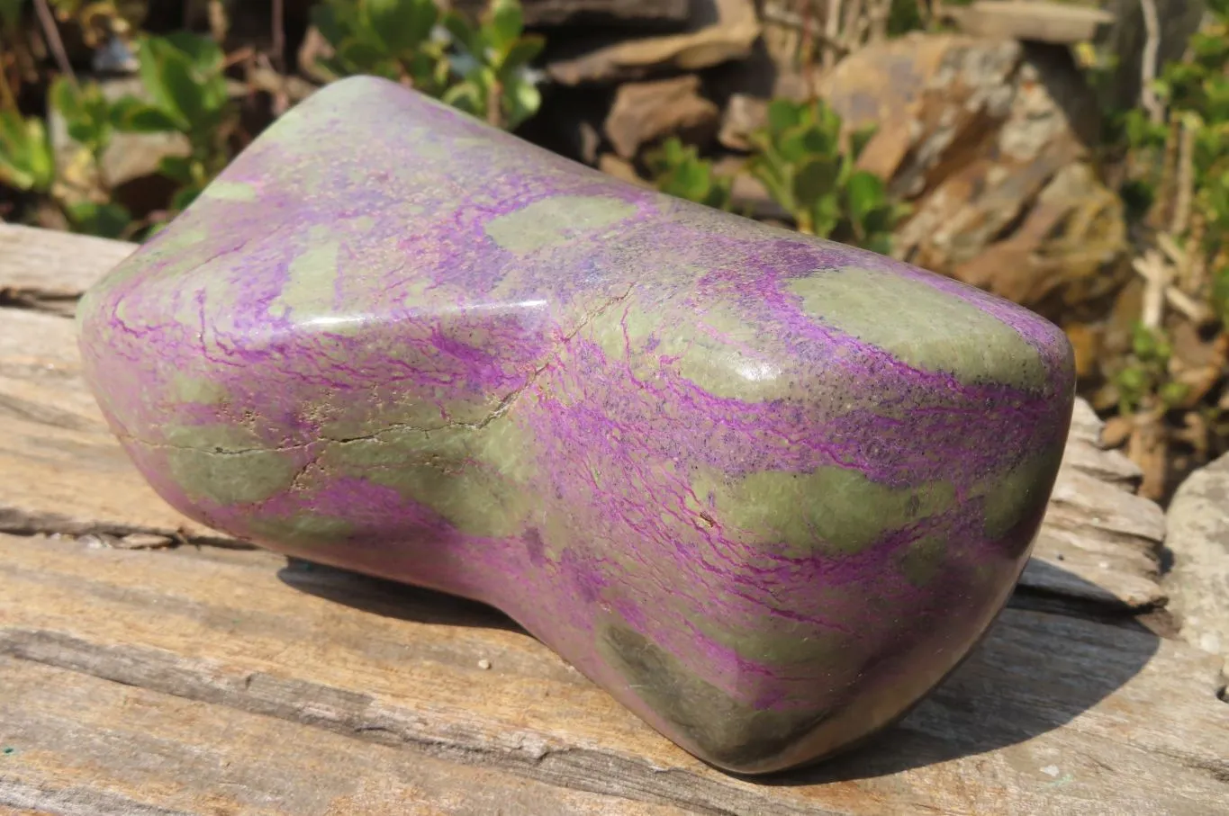Polished Stichtite Standing Free Form x 1 From Barberton, South Africa