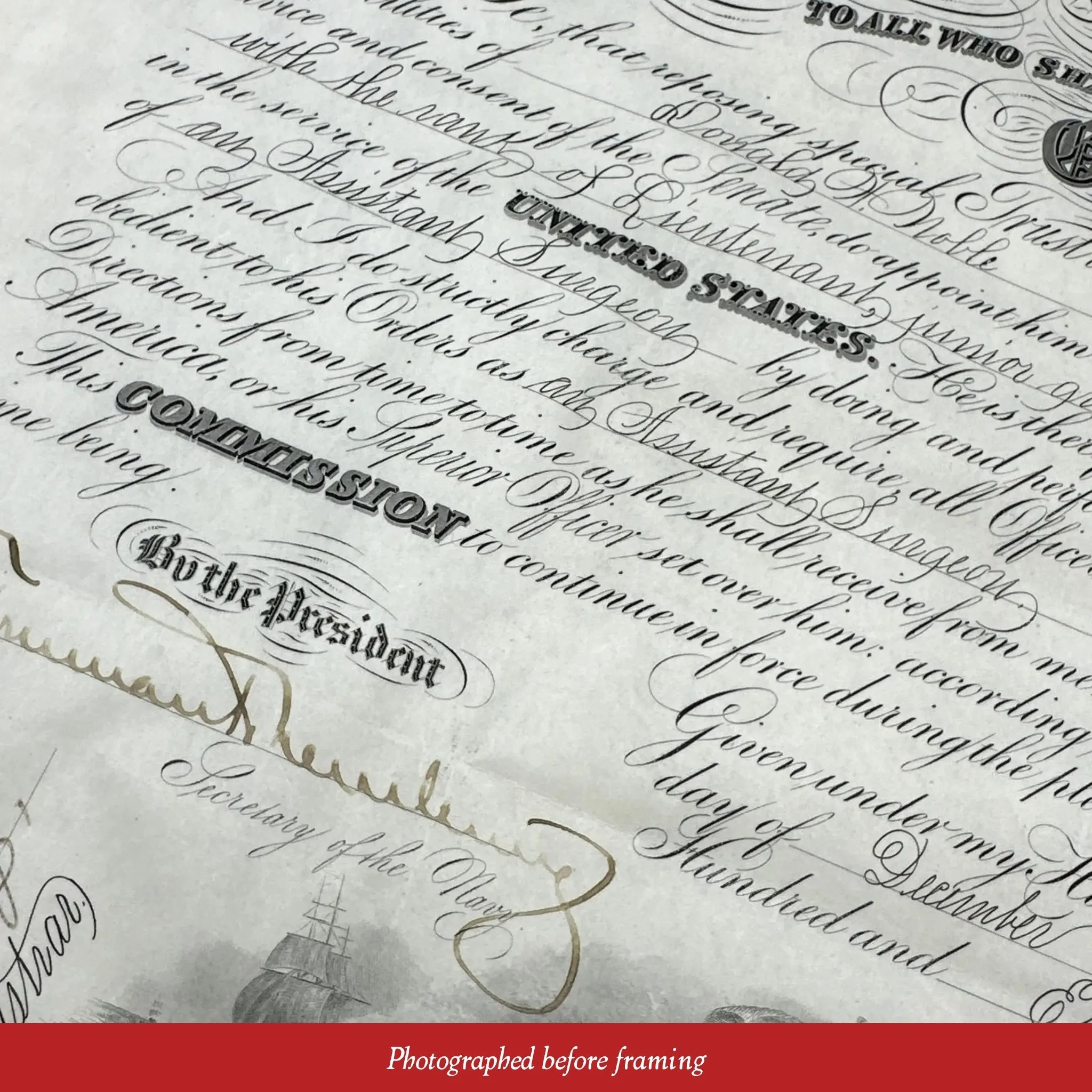 President Theodore Roosevelt Naval Appointment — Signed December 23, 1908