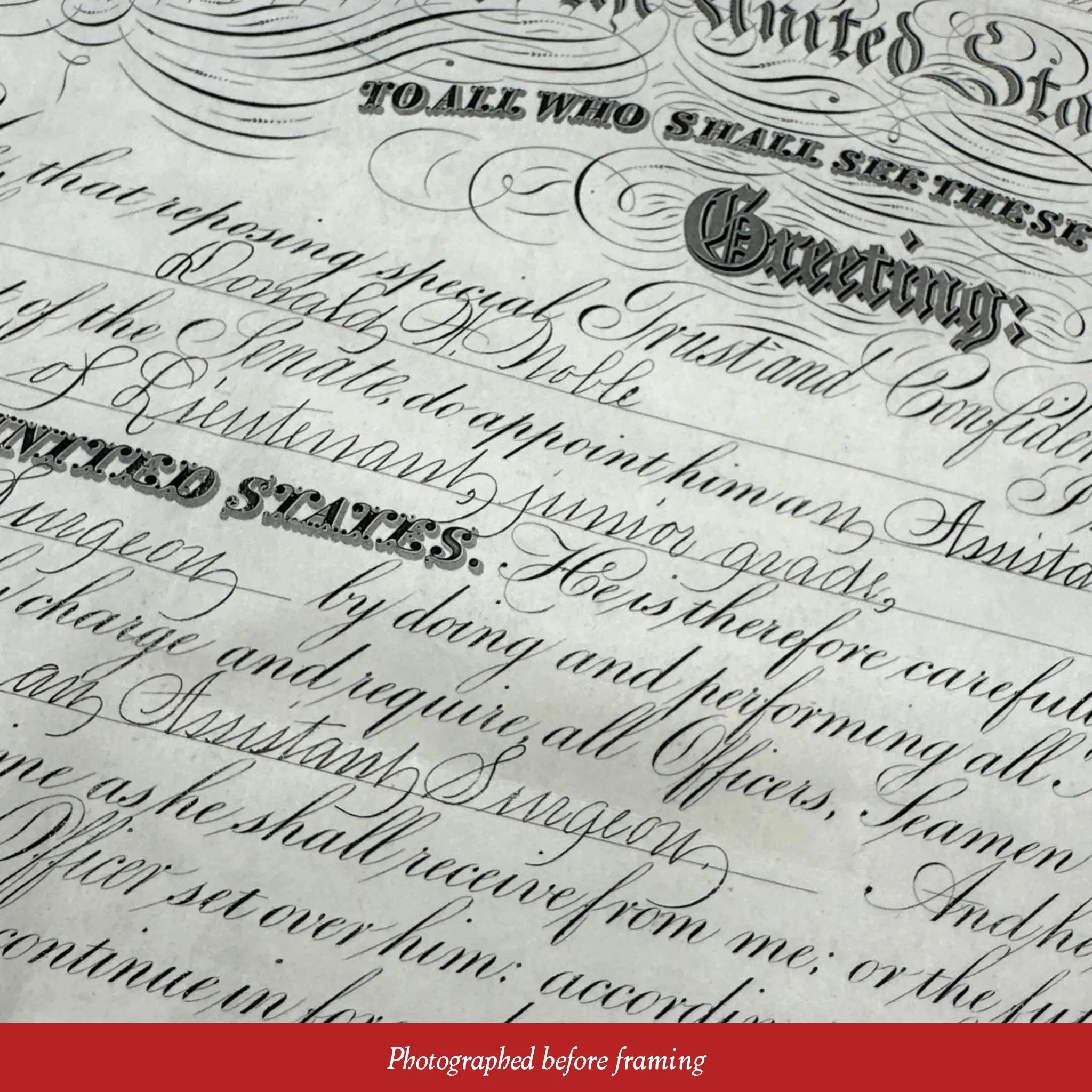 President Theodore Roosevelt Naval Appointment — Signed December 23, 1908