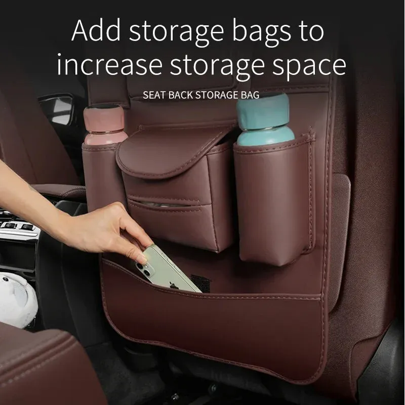 PU Leather Car Seat Organizer