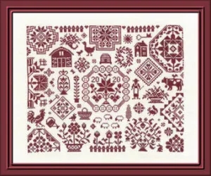 Quaker de la Ferme- Jardin Prive - Cross Stitch Pattern