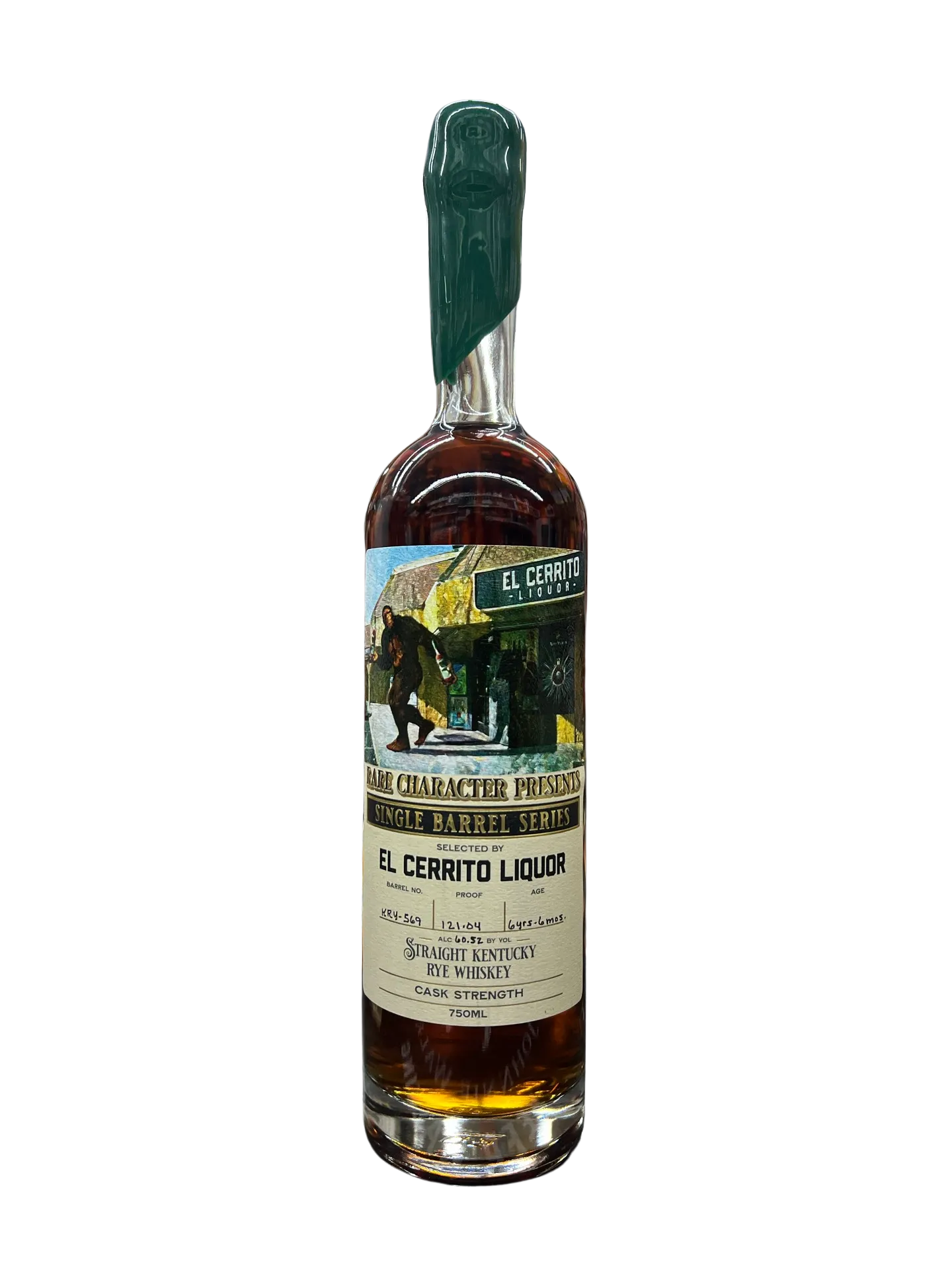 Rare Character Single Barrel Selected By EL Cerrito Liquor Store Pick Straight Kentucky Rye Whiskey 750ml