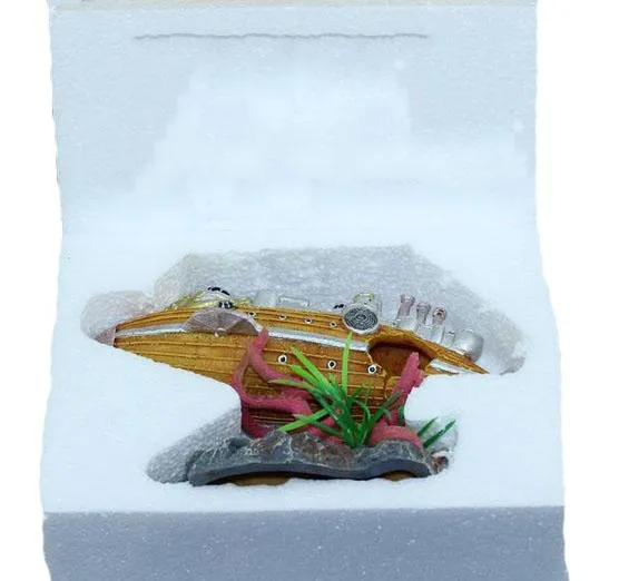 RQ003 Submarine Aquarium Decoration 22x8x15cm