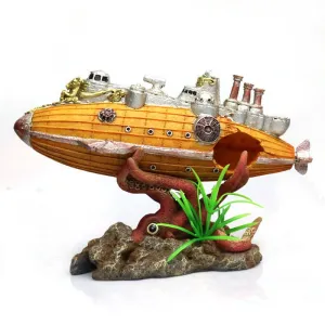 RQ003 Submarine Aquarium Decoration 22x8x15cm
