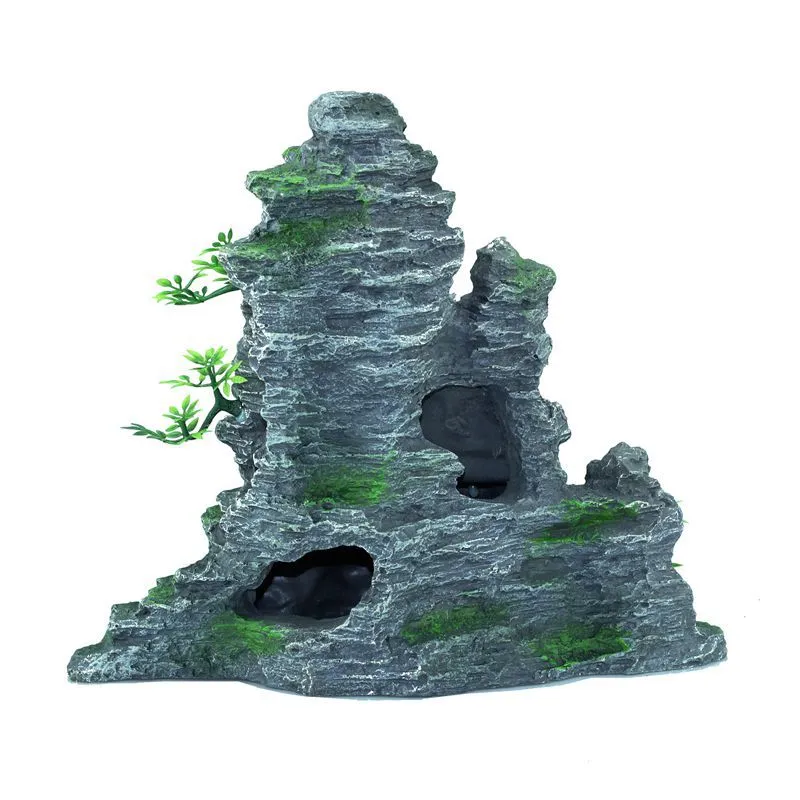 RQ19003 Mountain Aquarium Decoration 29x16x25cm