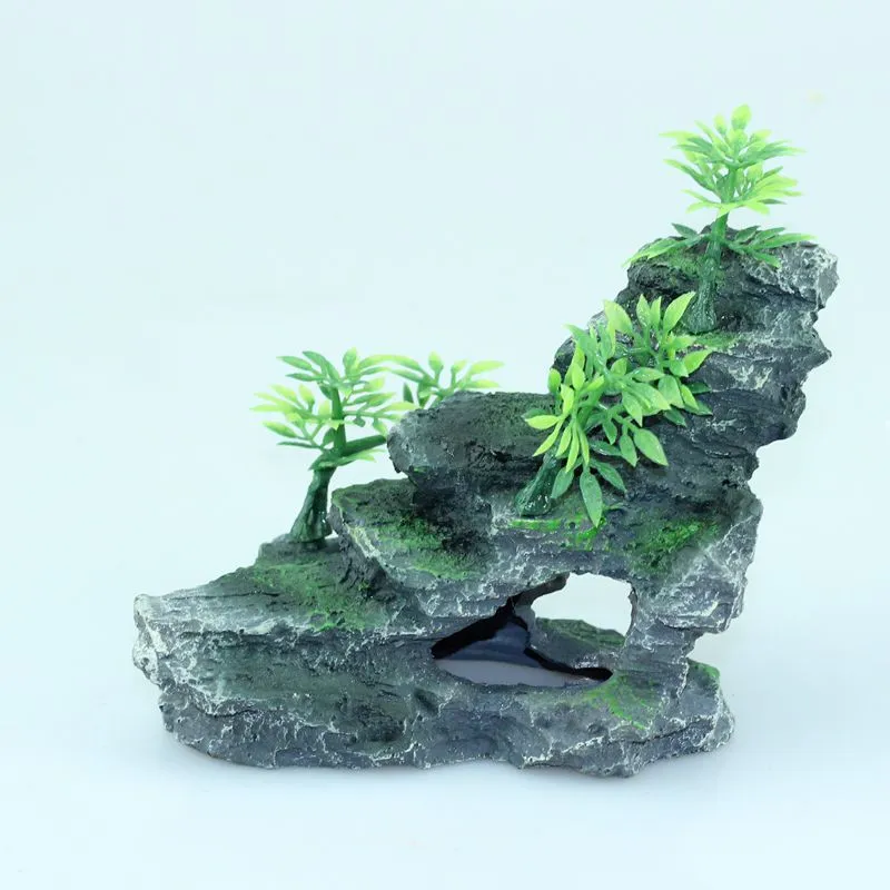 RQ19011 Mountain Aquarium Decoration 14x9x12cm