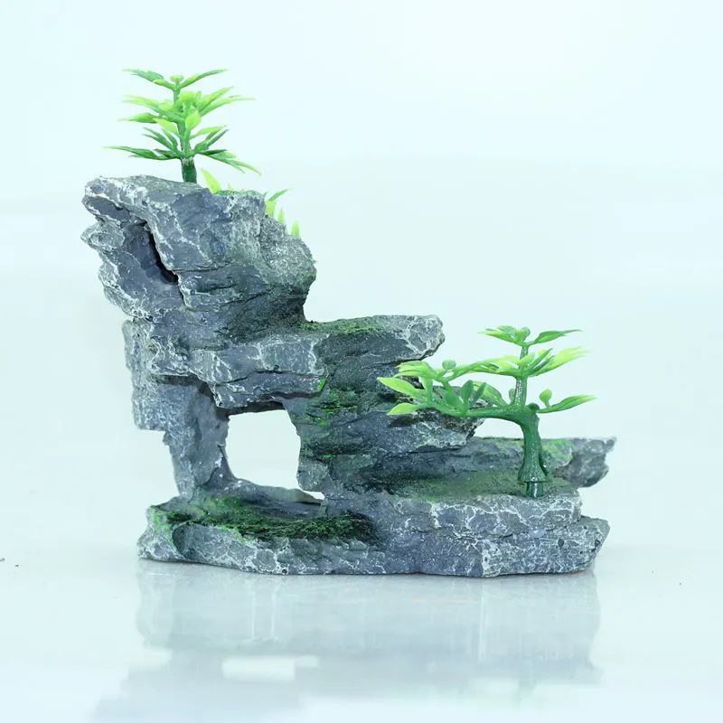 RQ19011 Mountain Aquarium Decoration 14x9x12cm