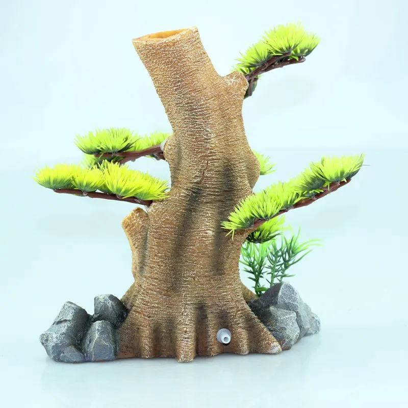 RQ2007 Treehouse Aquarium Decoration 18.5x13.5x19cm