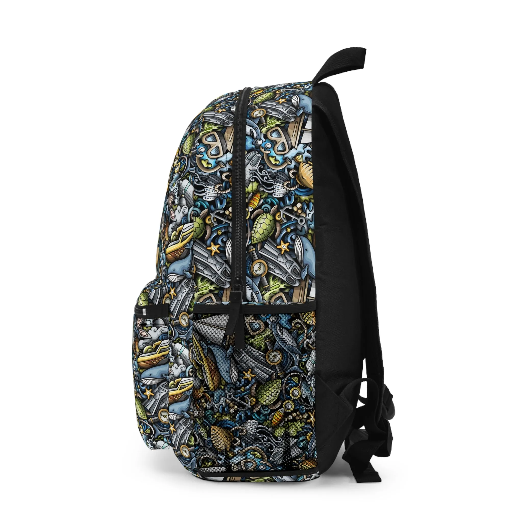 Sailing & Scuba Diving Fun Cartoon Design Lightweight Backpack