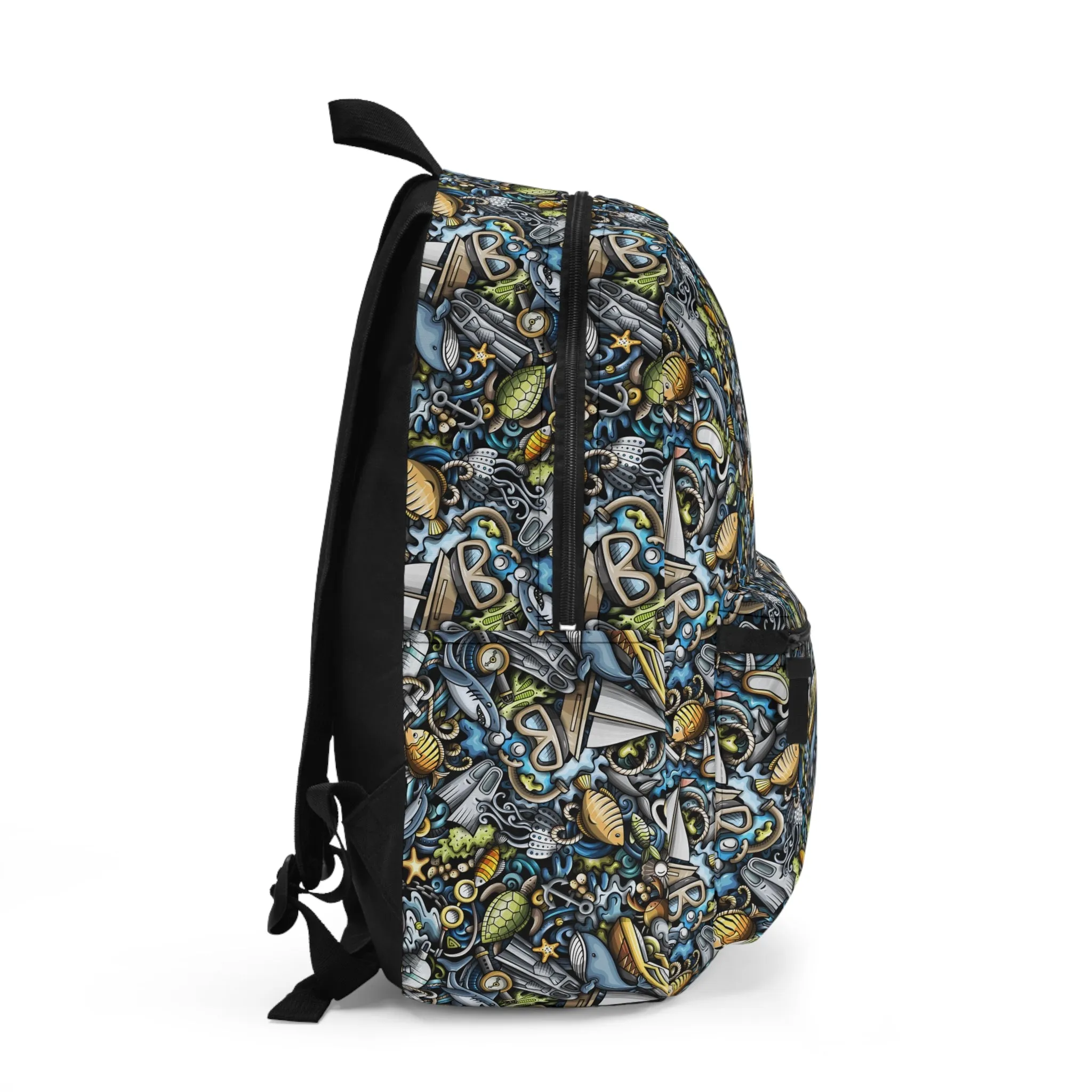 Sailing & Scuba Diving Fun Cartoon Design Lightweight Backpack