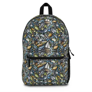 Sailing & Scuba Diving Fun Cartoon Design Lightweight Backpack