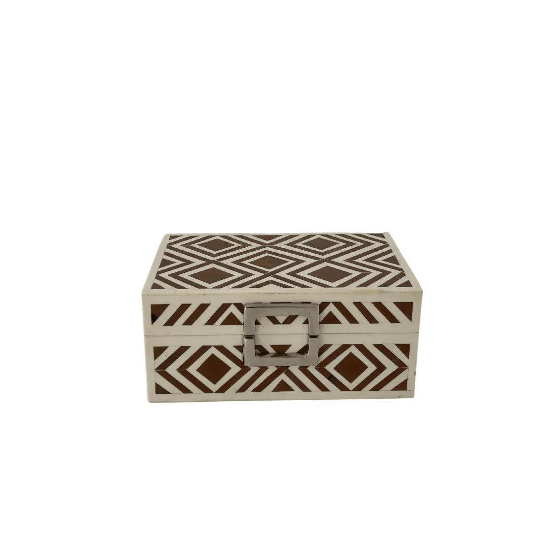 Sand and Beige Decor Box with Buckle