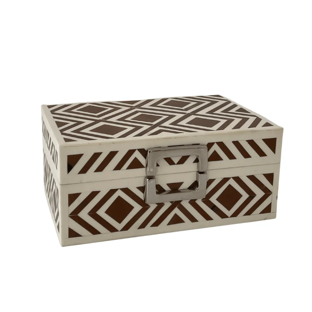 Sand and Beige Decor Box with Buckle