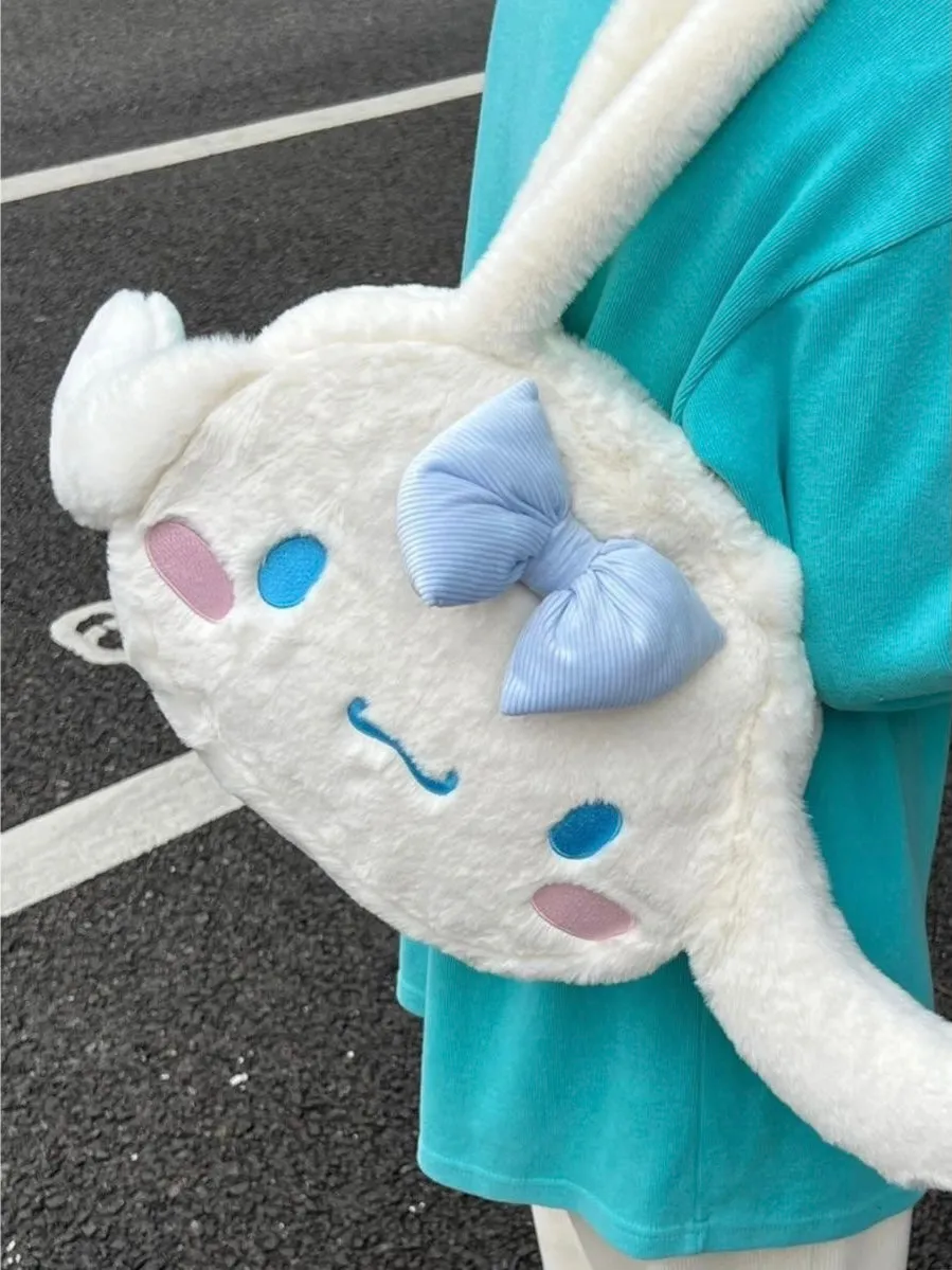 Sanrio Plush Bag with Cinnamonroll Dog Design