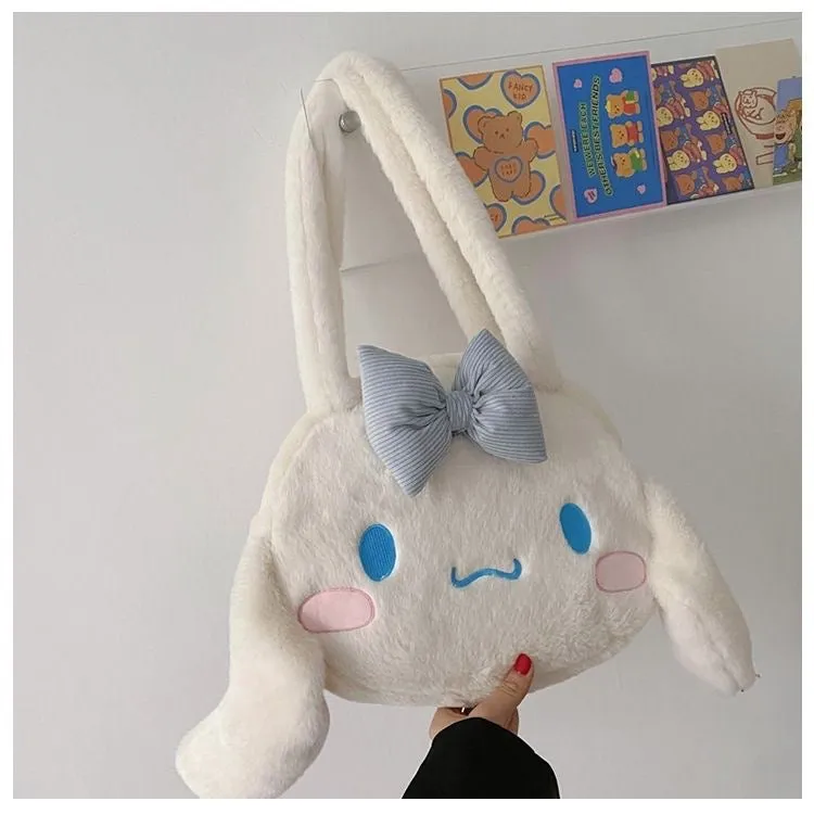 Sanrio Plush Bag with Cinnamonroll Dog Design