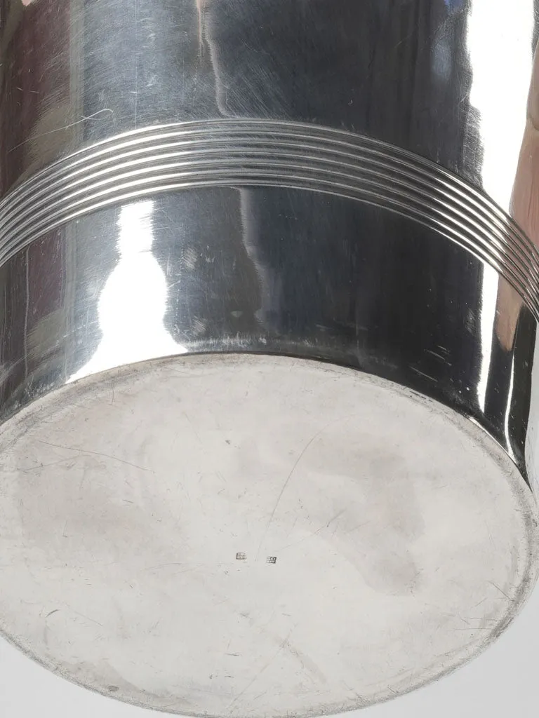 Set of 3 19th-century French tall silver plate Champagne buckets 10¼"
