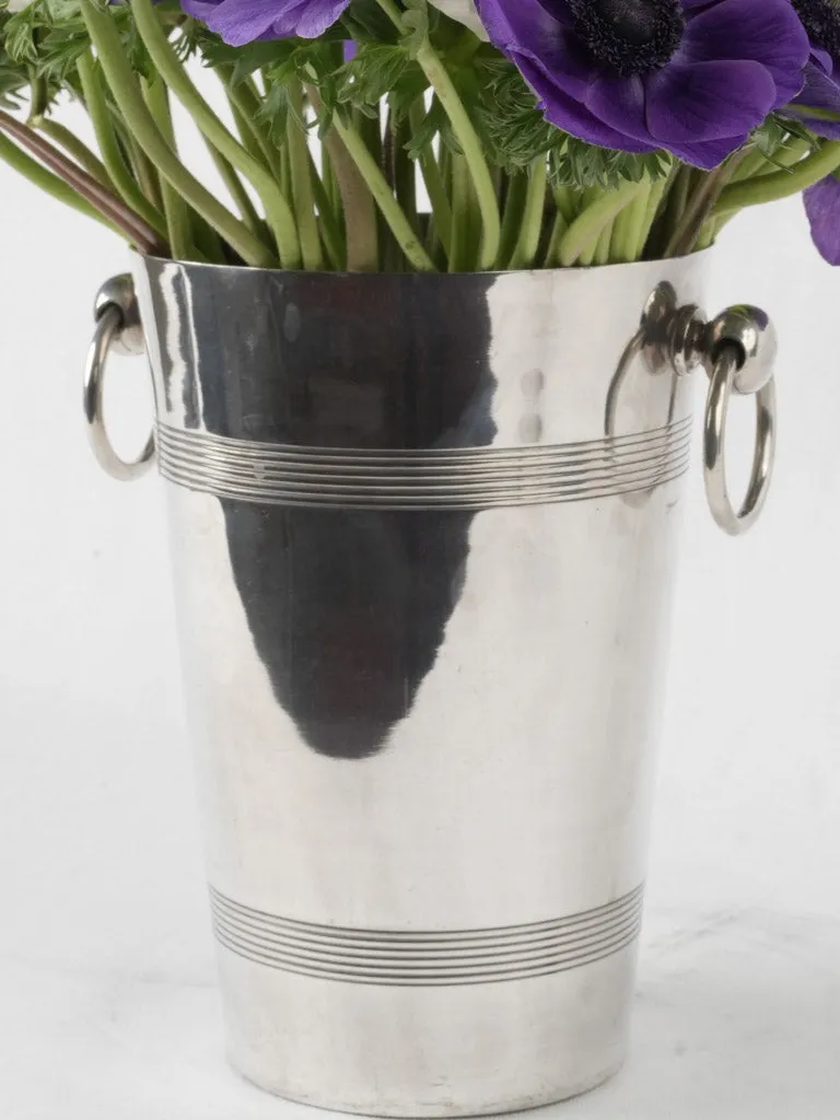 Set of 3 19th-century French tall silver plate Champagne buckets 10¼"