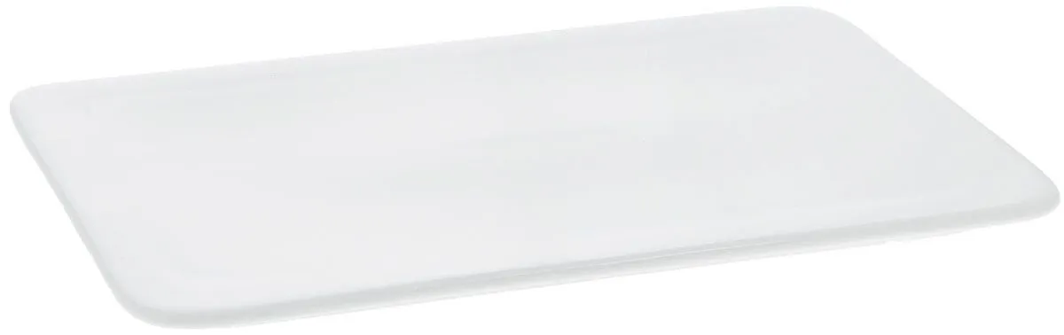 Set Of 6 White Rectangle Flat Platter 10" inch X 5.5" inch | 25.5 X 14.5 Cm