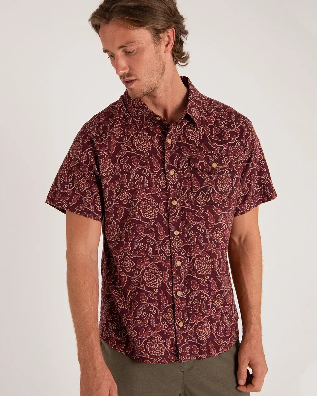 Sherpa Kiran Short Sleeve Hemp Shirt - Men's