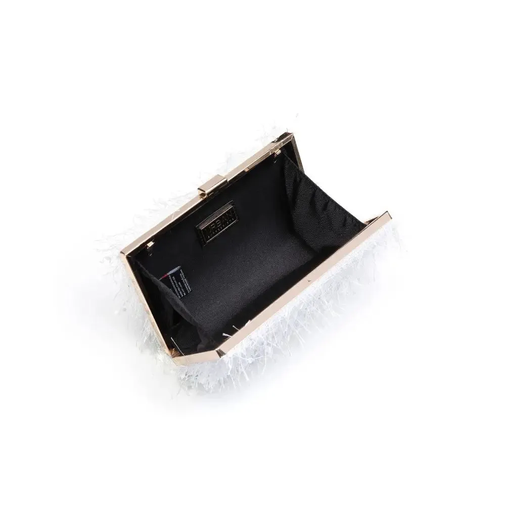 Shoshanna Ivory Fringe Evening Bag