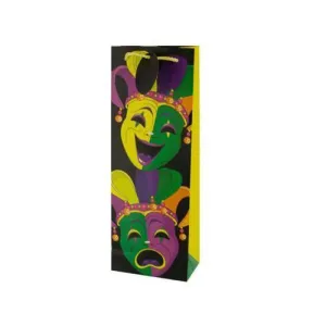 Small Collins Comedy Tragedy Bottle Gift Bag ( Case of 108 )