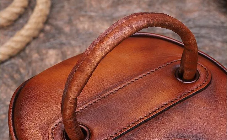 Small Womens Leather Crossbody Bucket Bag Handbags For Women