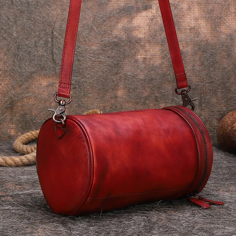 Small Womens Leather Crossbody Bucket Bag Handbags For Women