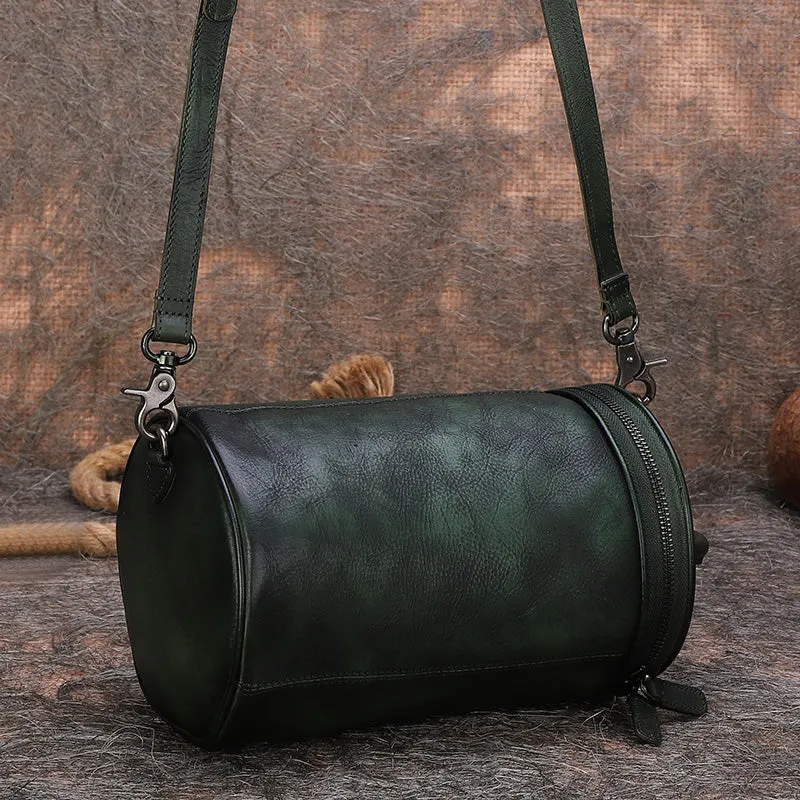 Small Womens Leather Crossbody Bucket Bag Handbags For Women