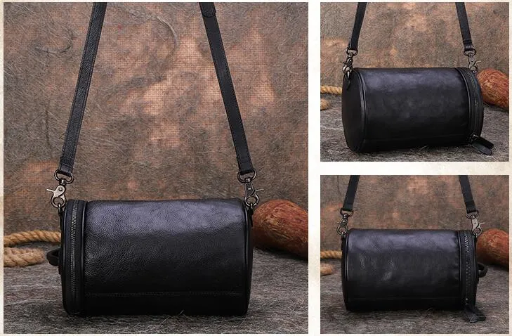 Small Womens Leather Crossbody Bucket Bag Handbags For Women
