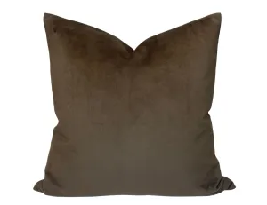 Solid Velvet Pillow Cover in Umber