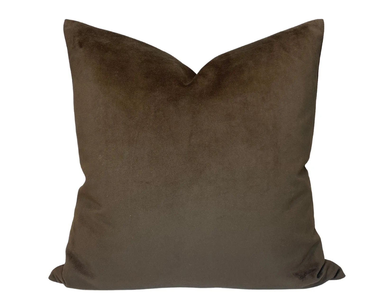 Solid Velvet Pillow Cover in Umber
