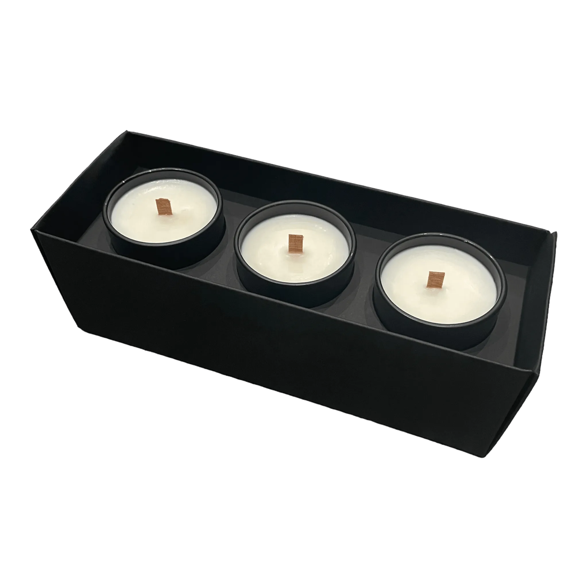 Soy Wax Scented Candle Trio - Gift Set - Black