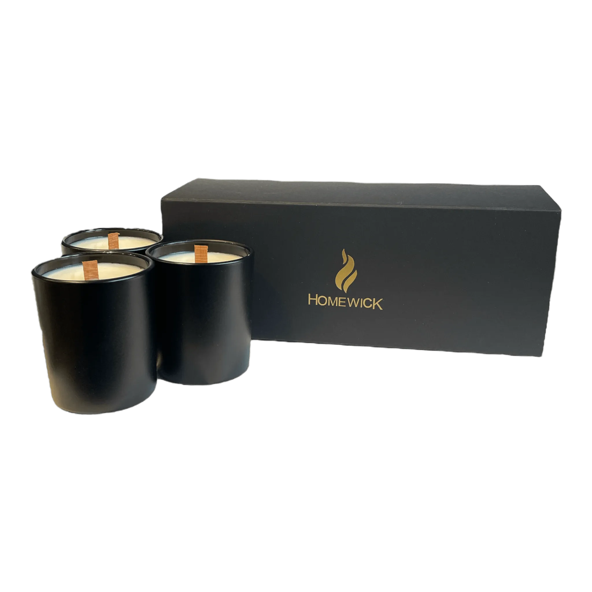 Soy Wax Scented Candle Trio - Gift Set - Black