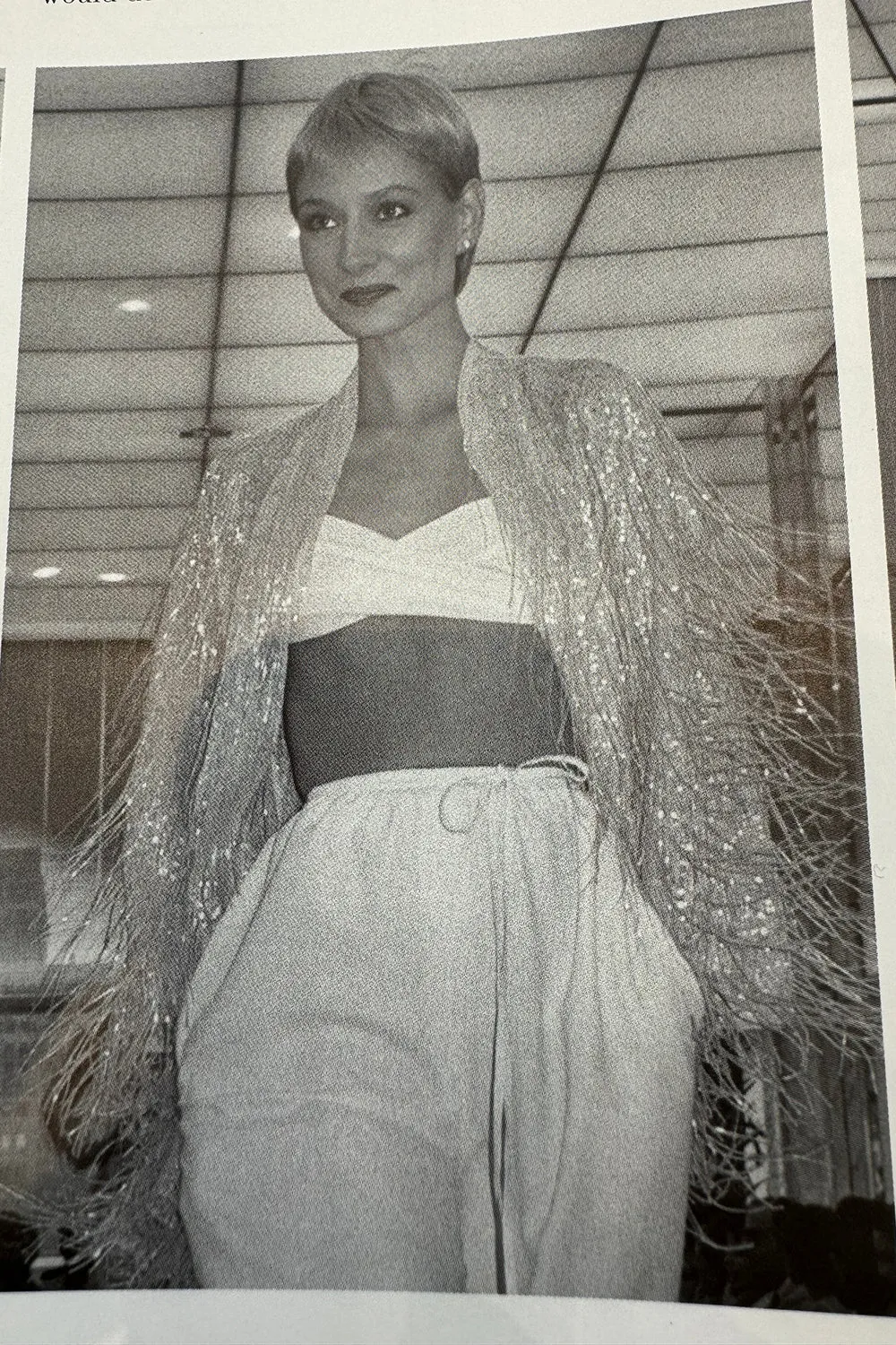 Spectacular Halston Resort 1982 Beaded Fringe Dress