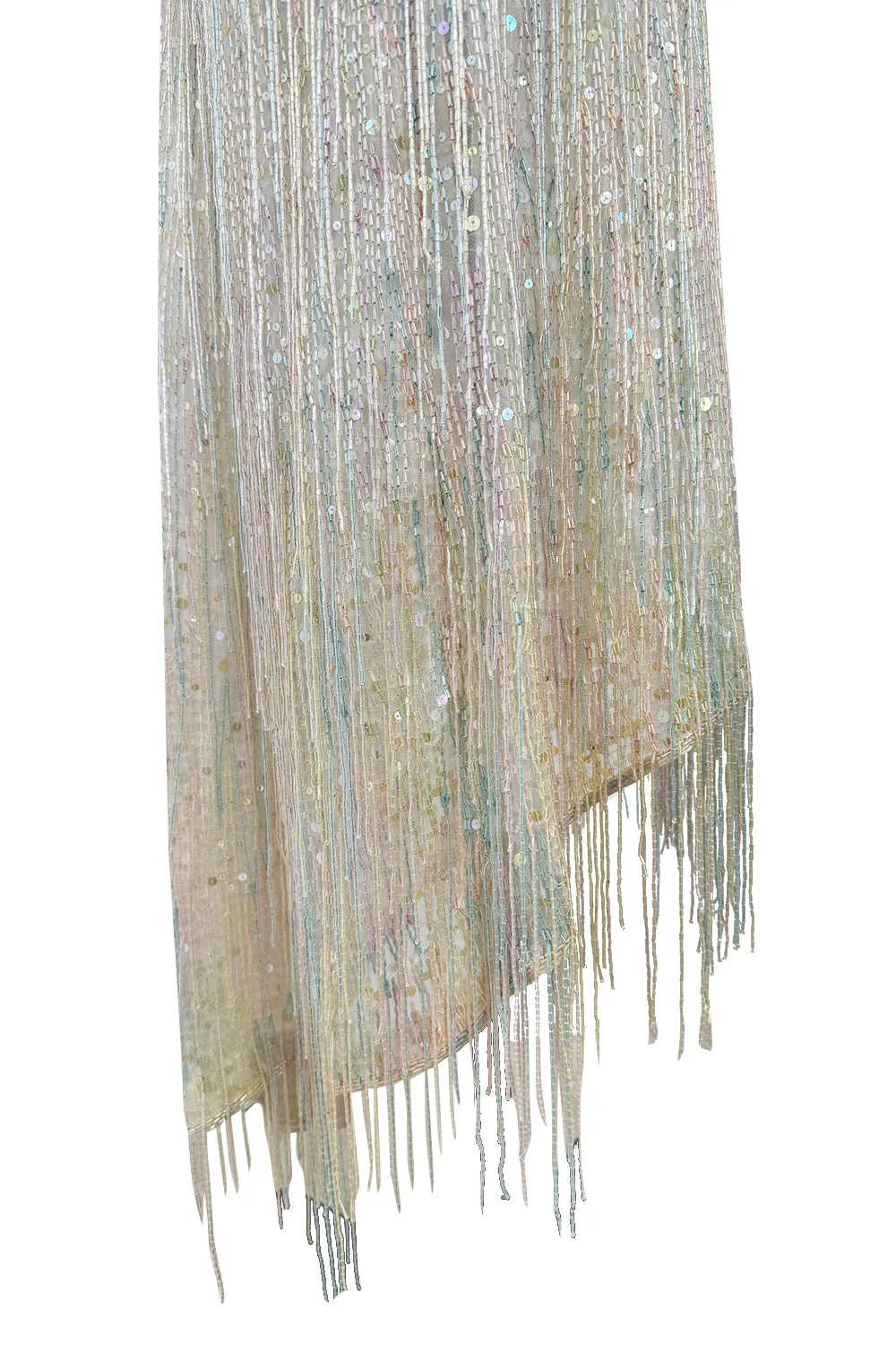 Spectacular Halston Resort 1982 Beaded Fringe Dress