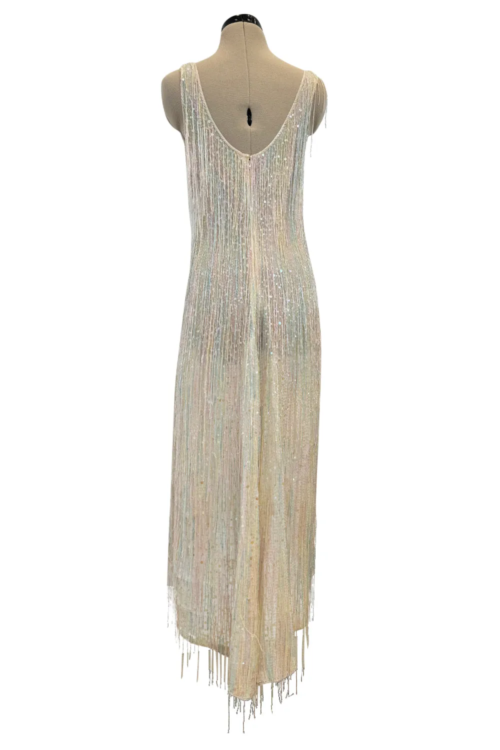 Spectacular Halston Resort 1982 Beaded Fringe Dress
