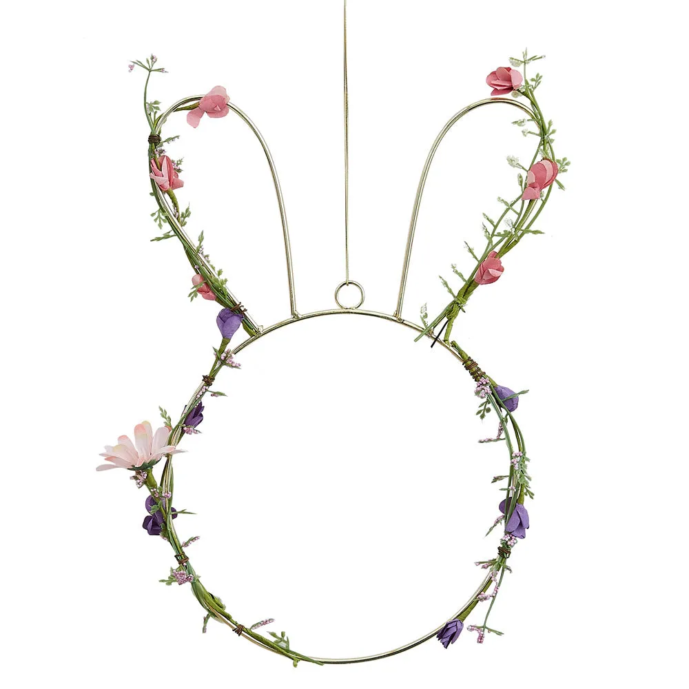 Spring Foliage Wire Bunny Decoration