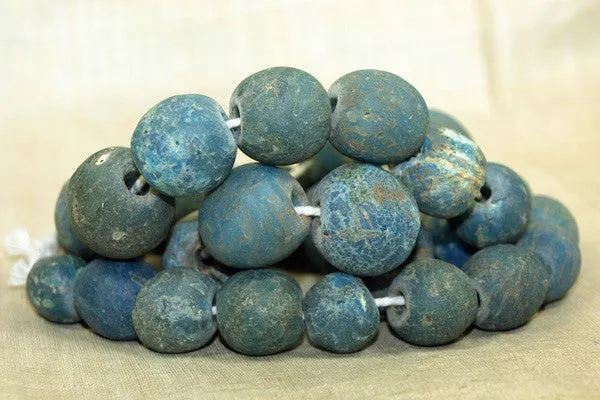 Strand of Rare, ancient Teal Majapahit Beads