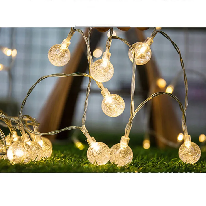 String Light LED Crystal Ball Waterproof Fairy Lighting for Garden Home Landscape Holiday Decoration