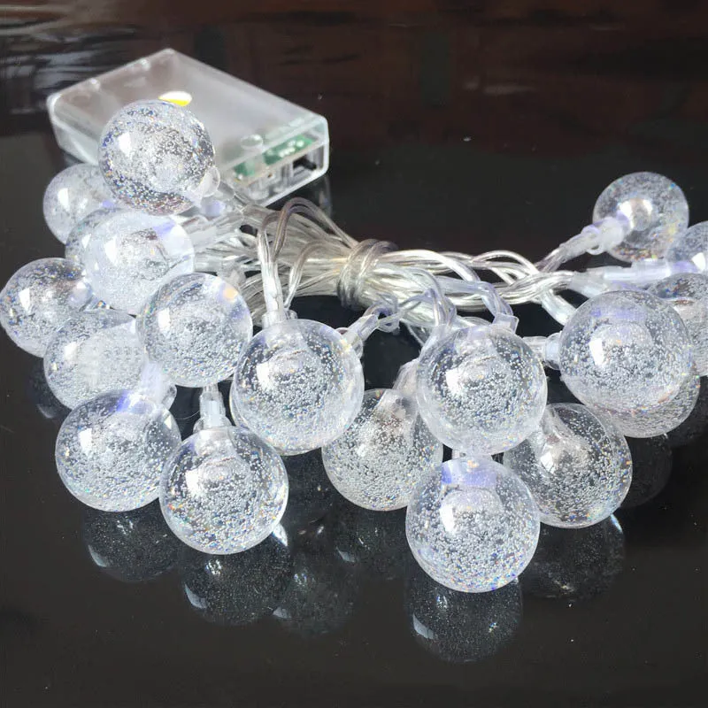 String Light LED Crystal Ball Waterproof Fairy Lighting for Garden Home Landscape Holiday Decoration