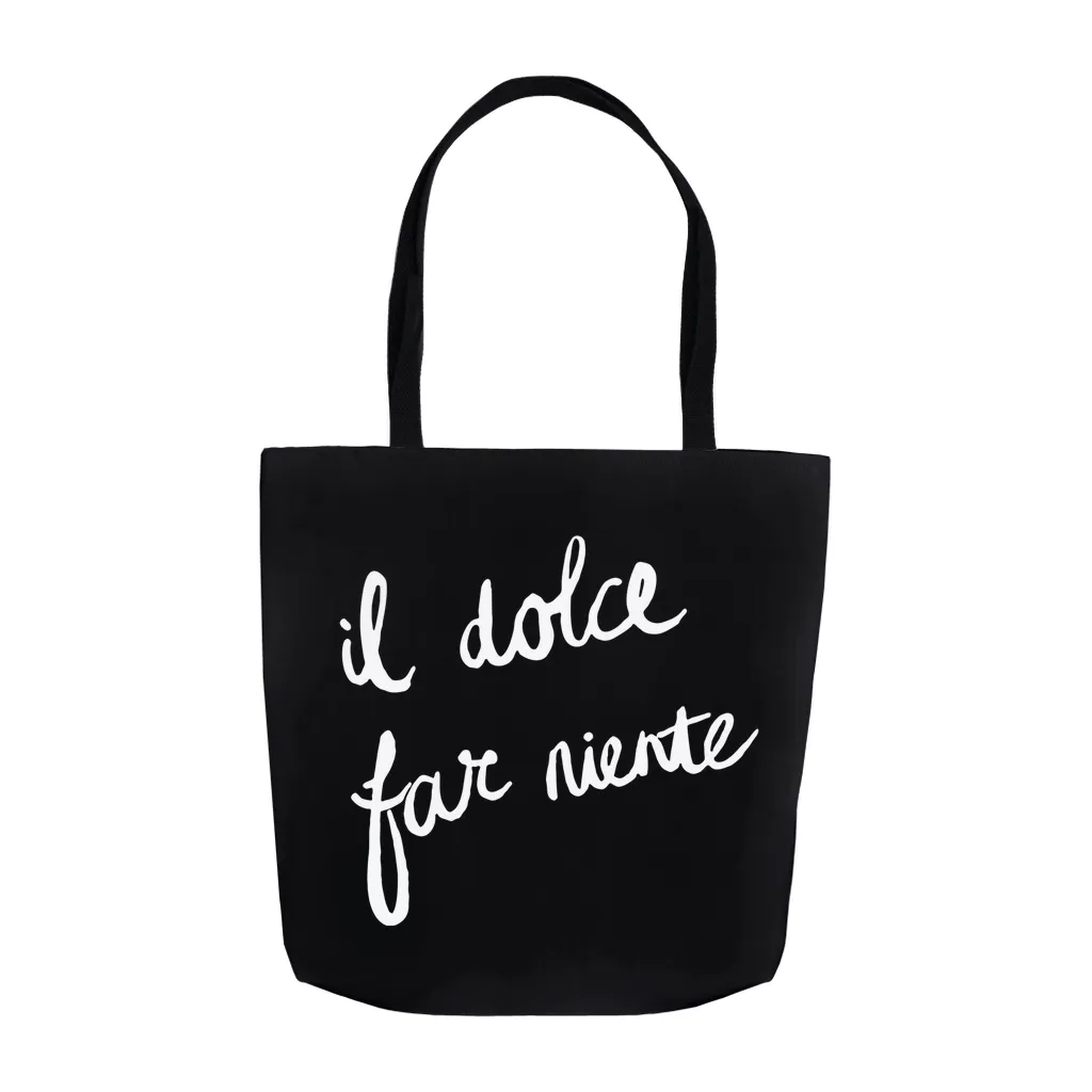 Sweetness of Doing Nothing Tote Bag - Black