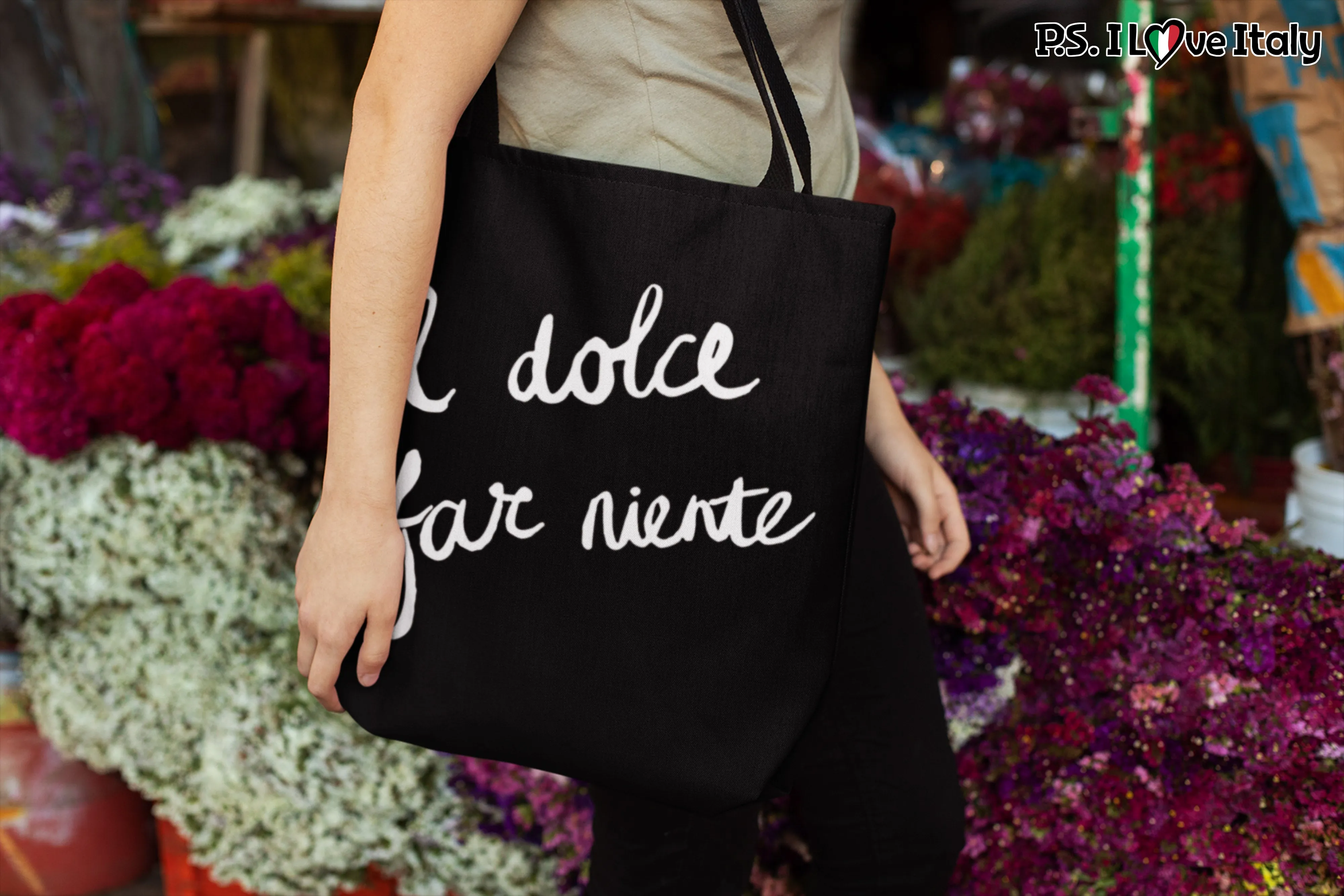 Sweetness of Doing Nothing Tote Bag - Black