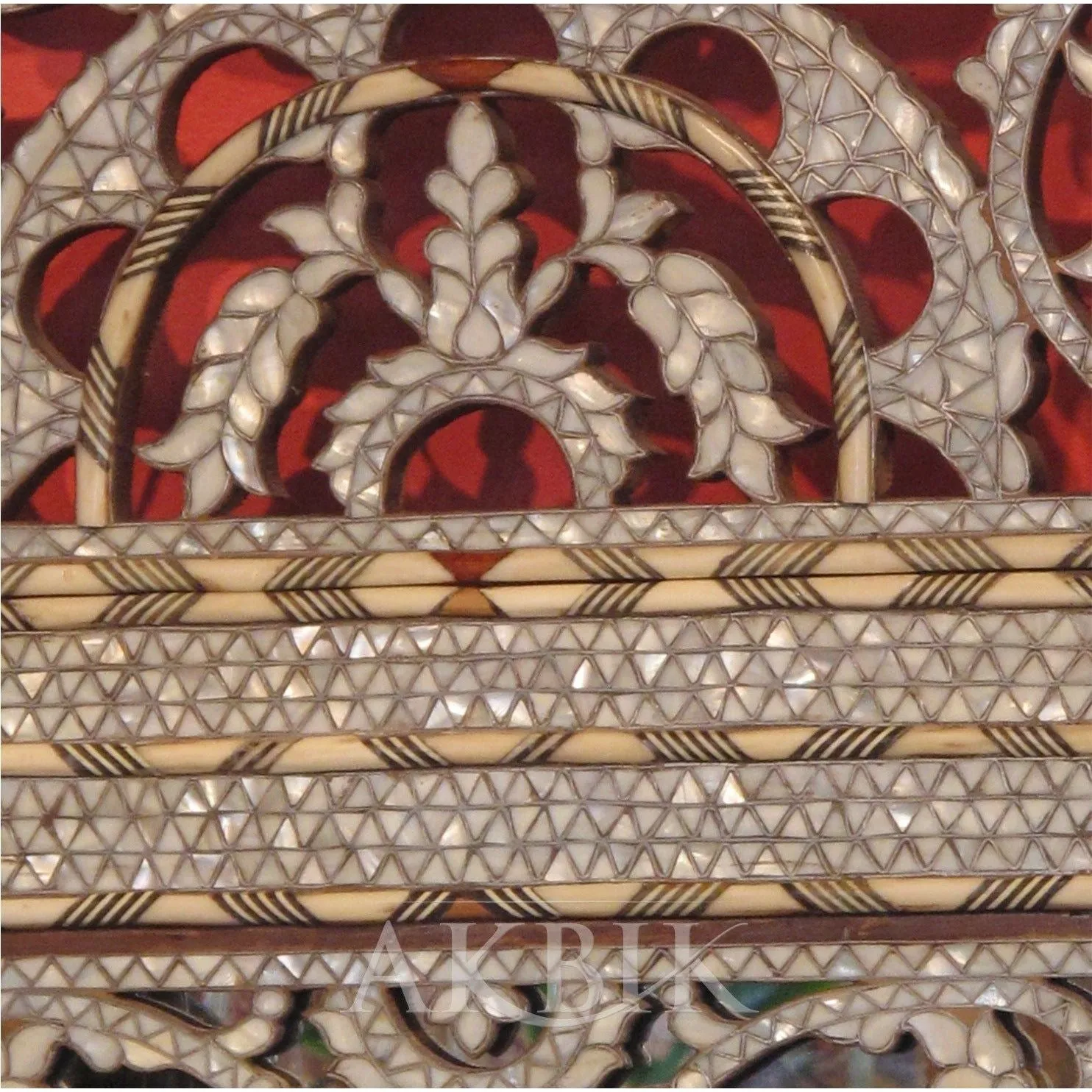 Syrian Mirror Inlaid with Mother of Pearl