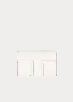 T-Flap leather bag milk