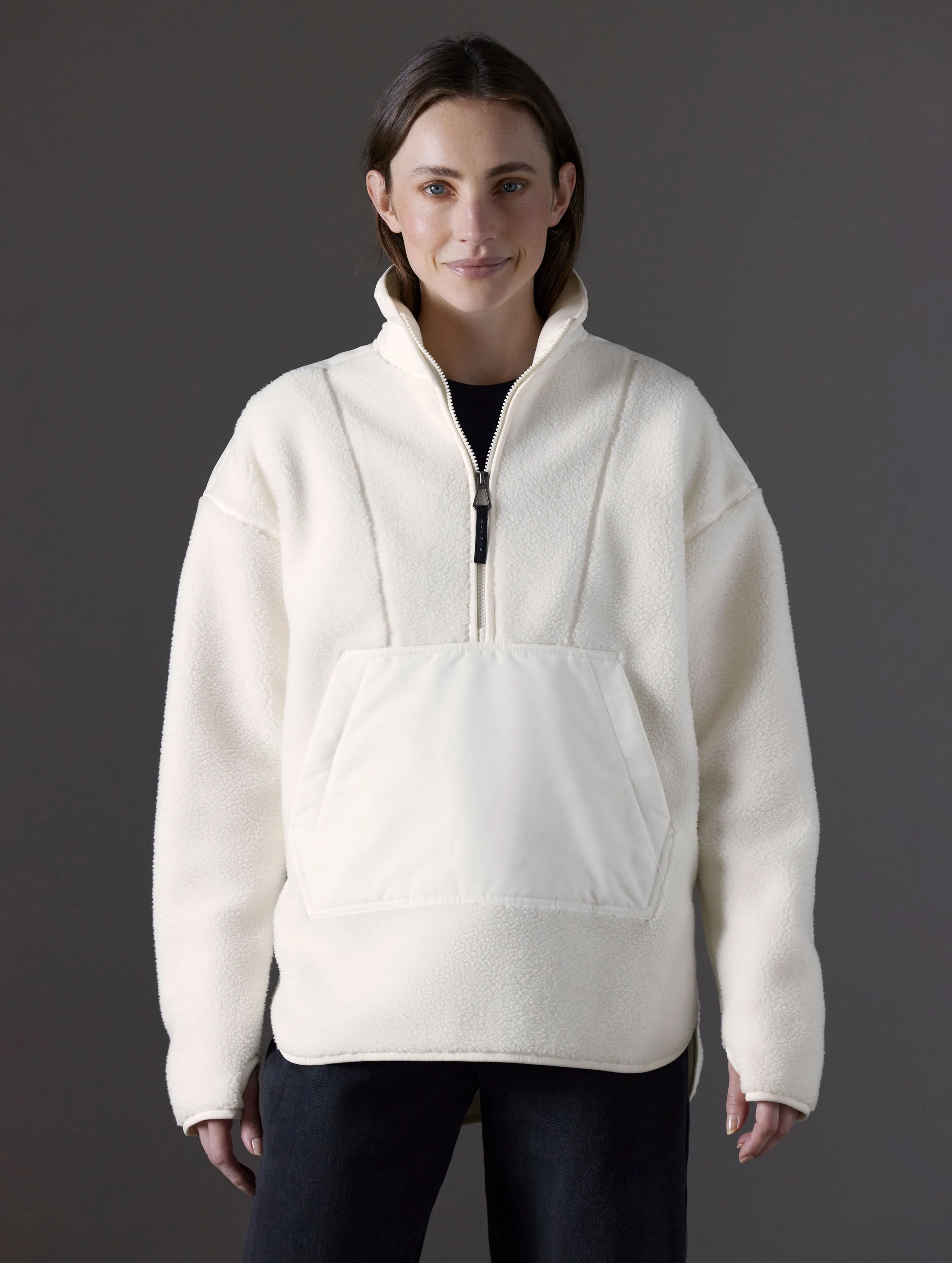 Terrain Fleece Anorak - Winter White