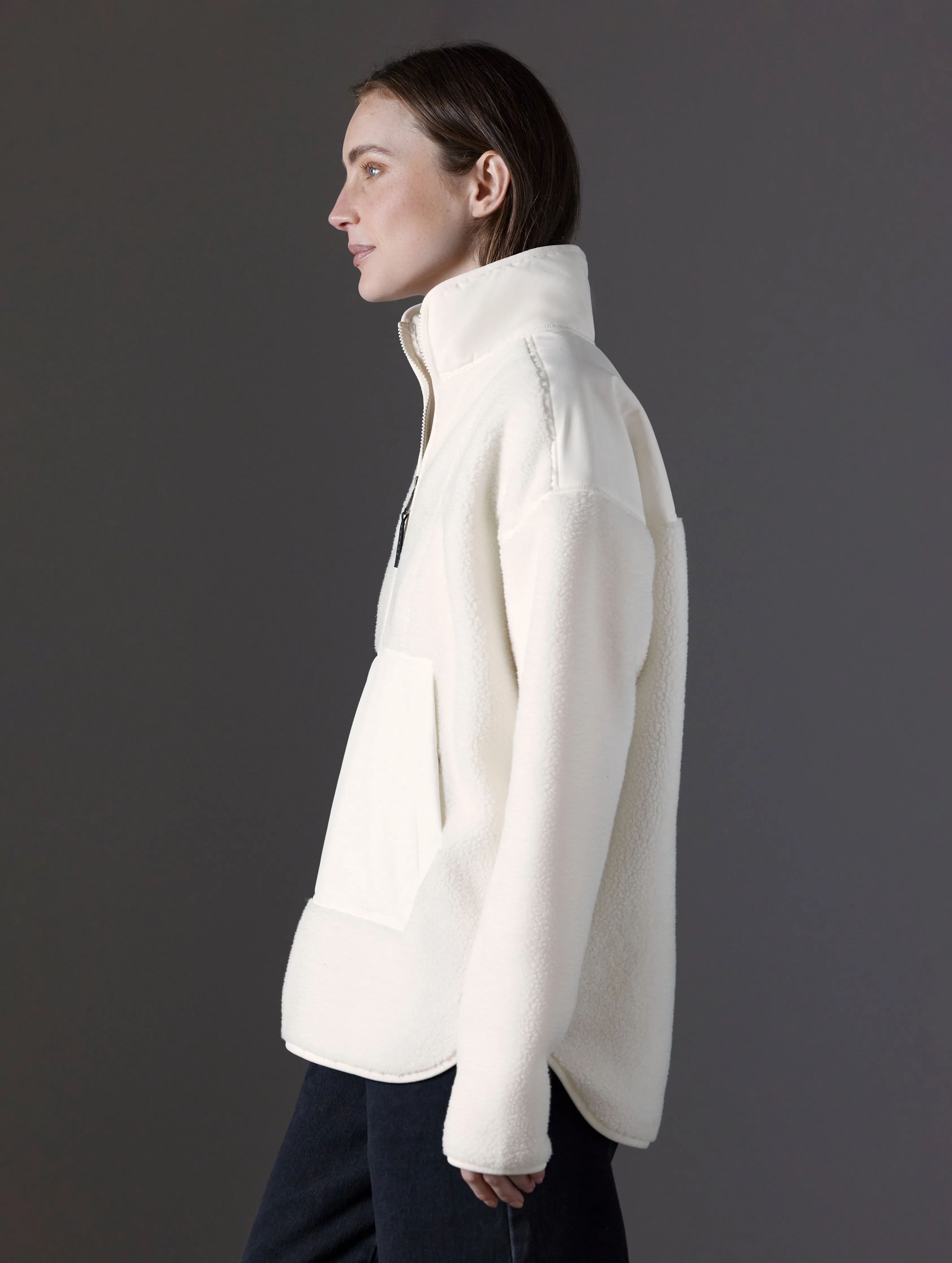 Terrain Fleece Anorak - Winter White